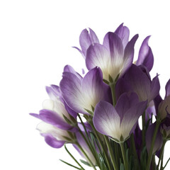 purple crocus flower isolated