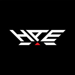 HAE letter logo vector design, HAE simple and modern logo. HAE luxurious alphabet design