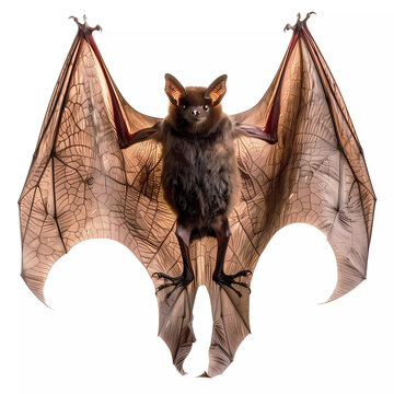 Bat vampire animal on white background. Generative ai design art concept.