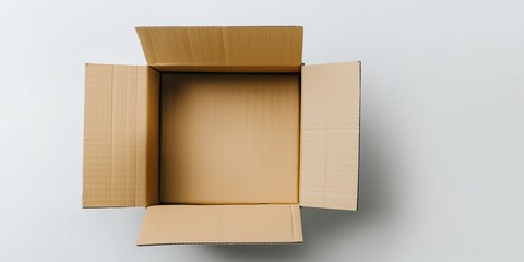 Cardboard box isolated on a white background
