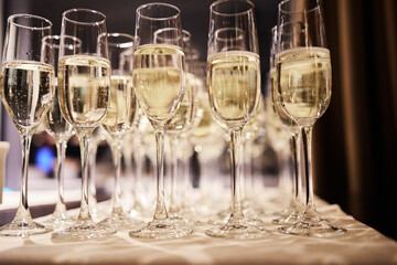 glasses of champagne