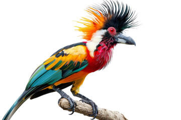 Colorful Bird Perched on Tree Branch