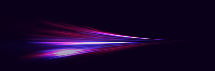 Fototapeta premium Modern abstract high speed light glare effect. Futuristic technology of dynamic movement and speed.