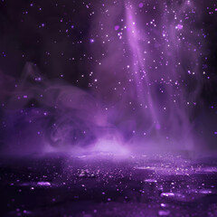 Enigmatic purple nebula space scene