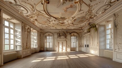 Antique and baroque ceiling - obrazy, fototapety, plakaty