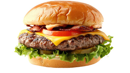 Cheeseburger on Transparent Background