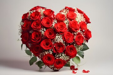 Infinite Romance Red Roses Bouquet on Pure White






