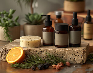 Organic skincare brand, eco-friendly production, emphasis on natural beauty and wellness