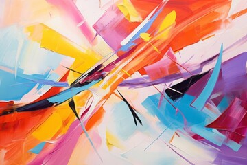 Gratitude manifests in abstract forms, swirling and intertwining in a dynamic dance of vibrant colors and shapes. Rays of light pierce through the abstract composition, illuminating it from within.