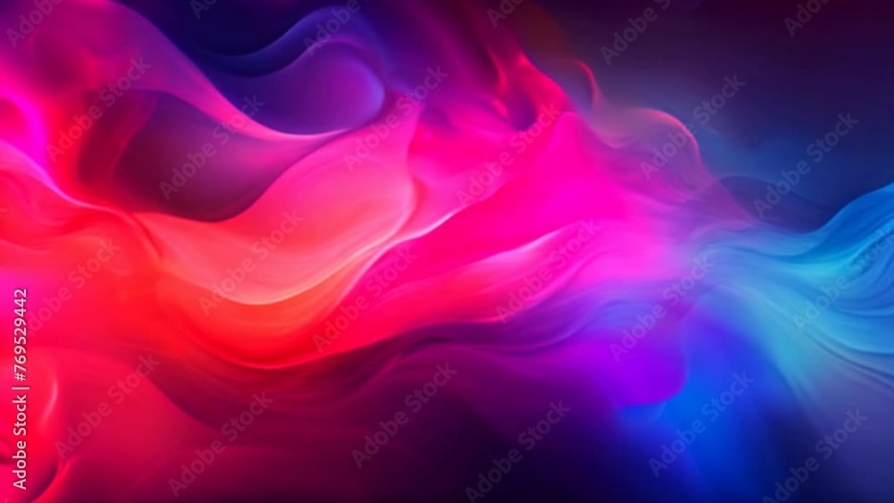 Poster smoke and light create abstract waves of fire and motion in a colorful design backdrop