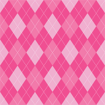 vector seamless argyle pattern design,  argyle pattern,Argyle vector pattern. pink tone argyle pattern, seamless geometric pattern for clothing, wrapping paper, backdrop, background, 