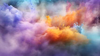 Naklejka premium Digital color cloud smoke abstract graphic poster web page PPT background