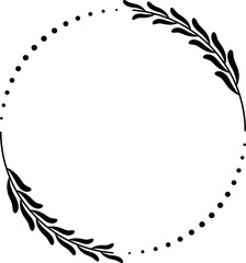 Vector decorative border with leaves for award, logo, invitation, nobility