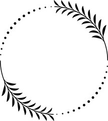 Vector decorative border with leaves for award, logo, invitation, nobility