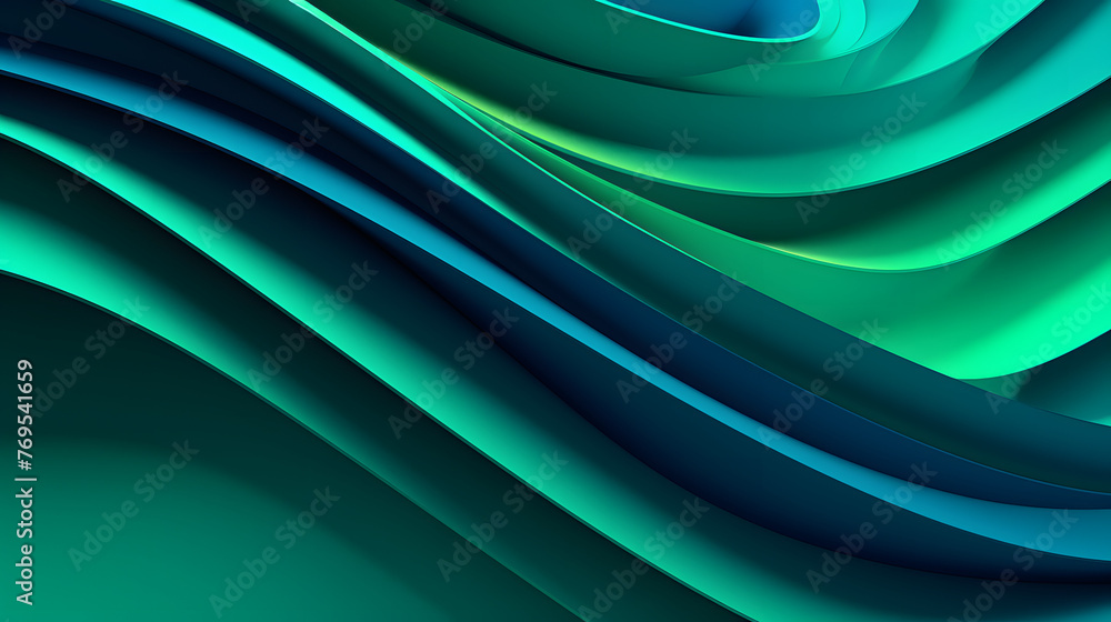 Canvas Prints digital blue and green 3d geometric abstract graphic poster web page ppt background