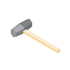 立体的でシャープなトンカチのイラスト