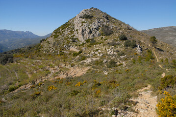 Mountain landscape near Benimaurell, Alicante Province, Spain