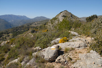 Hiking trail near Benimaurell, Alicante Province, Spain