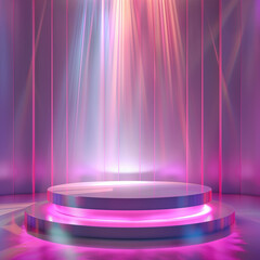 empty podium for product display. futuristic theme