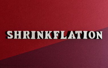 Shrinkflation, word a banner headline