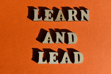 Learn and Lead, words as banner headline