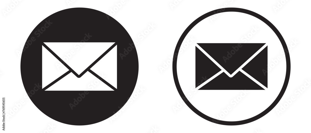Poster message icon set vector. mail icon set. e-mail symbol, vector. envelope icon set design. mail sign a