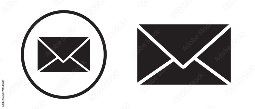 Poster envelope icon set design. mail icon set. e-mail symbol, vector. message icon set vector. mail sign a