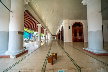 Interior of Sunan Ampel mosque (Masjid Ampel) is an ancient mosque located in the Ampel...