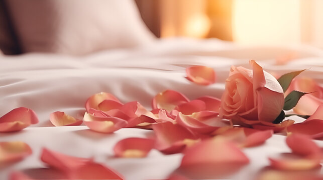  Rose petals romantic bed design, Rose Petals On Bed Photos