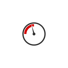 Pressure gauge icon isolated on transparent background