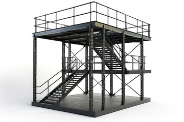 realistic 3d render of scaffolding set 