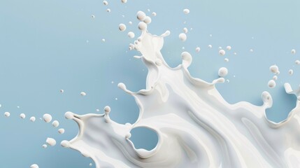 Obraz na płótnie Canvas Dynamic milk splashes