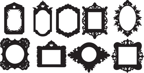 Set frames. Hand drawn vector illustration