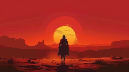 Cowboy Red Sand Wallpaper