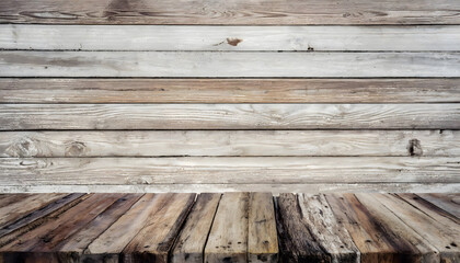 wood board white old style abstract background. Generative AI.
