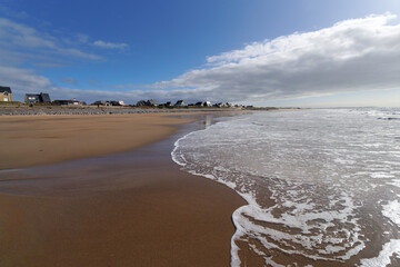 Beach of Pirou-Plage in Cotentin coast	 - 769550409