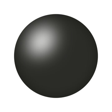 black sphere with shadow