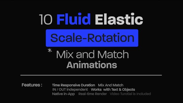 Fluid Elastic Scale Rotation Title Animator 