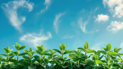 Green Plants in Field Under Blue Sky