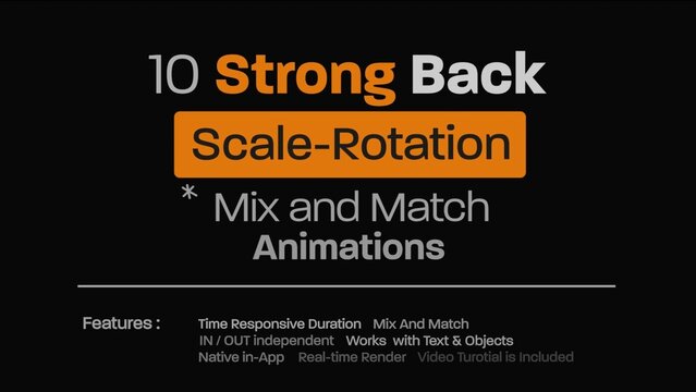Strong Back Scale Rotation Title Animator 