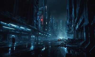 Cyberpunk background city view - 769551469
