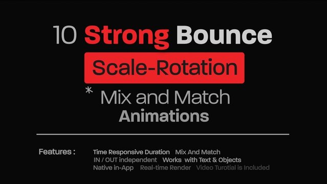 Strong Bounce Scale Rotation Title Animator 