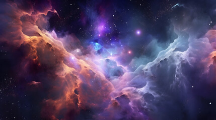 Fototapeta premium Digital colorful starry sky abstract graphic poster web page PPT background