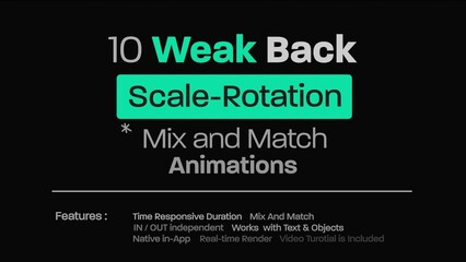 Weak Back Scale Rotation Title Animator 