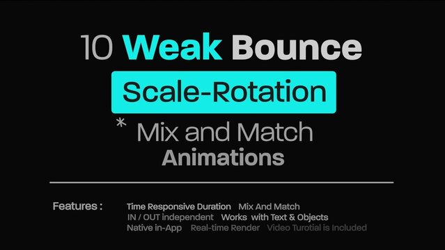Weak Bounce Scale Rotation Title Animator 