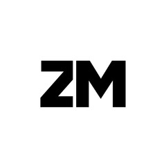 Letter Z and M, ZM logo design template. Minimal monogram initial based logotype. - 769554002