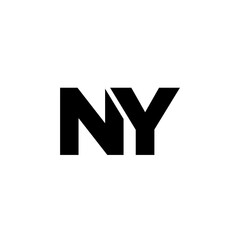 Letter N and Y, NY logo design template. Minimal monogram initial based logotype. - 769554052