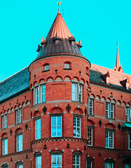 Obraz premium Library in Malmö architecture building. Stadsbiblioteket.