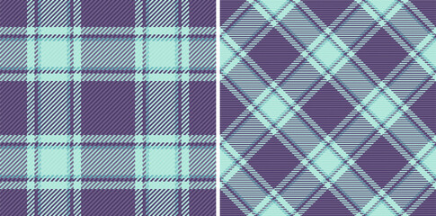 Vector check texture of pattern tartan background with a seamless fabric textile plaid. Set in cold colors. Colourful abstract geometric checkered wallpaper. - 769555048