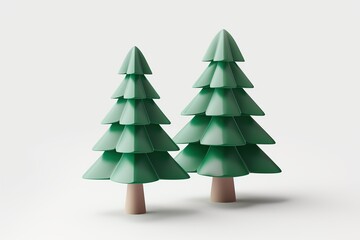 Transparent PNG available Green minimalist geometric Christmas tree 